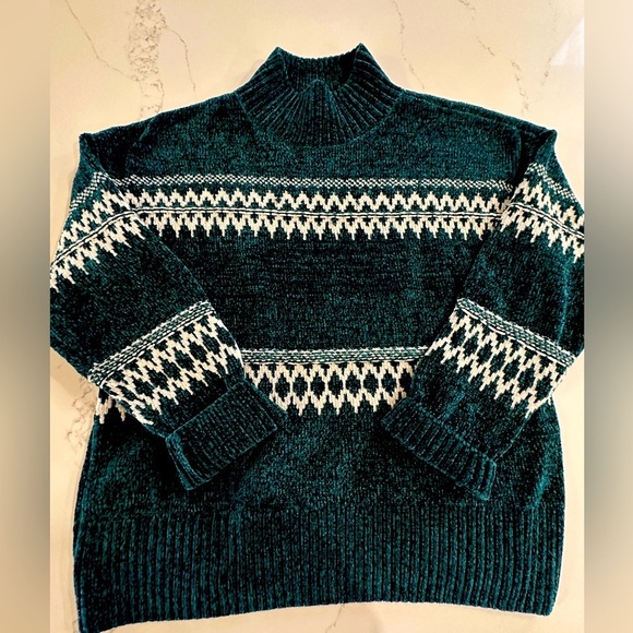 Super soft velvet emerald green sweater Christian Siriano New York Size:Large - Picture 1 of 6